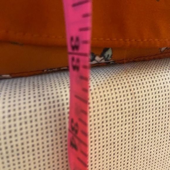 Olivaceous Halter Mini Dress Women's L Rust Orange Floral Boho Hippie Keyhole - Picture 5 of 6